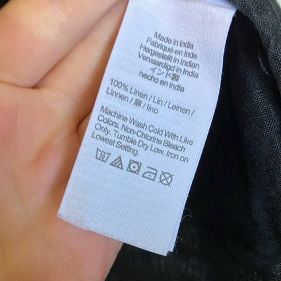 J. Crew Relaxed Baird McNutt Fresh Linen Black Short Sleeve Shirt - Picture 4 of 6